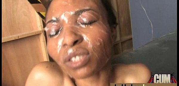  Ebony gets fucked in all holes by a group of white dudes 15